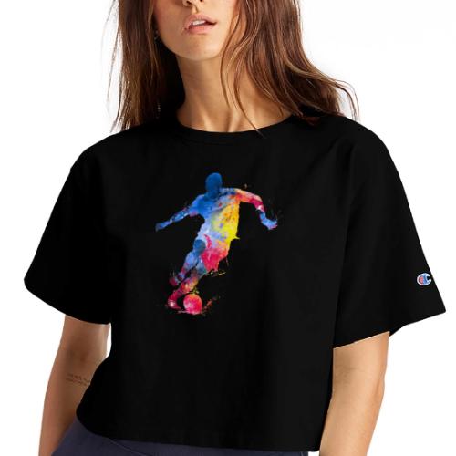 Soccer: Splash Kick - Champion Women’s Cropped T-Shirt