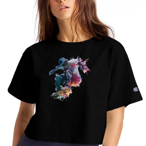 Skateboarding: Ride the Colors - Champion Women’s Cropped T-Shirt