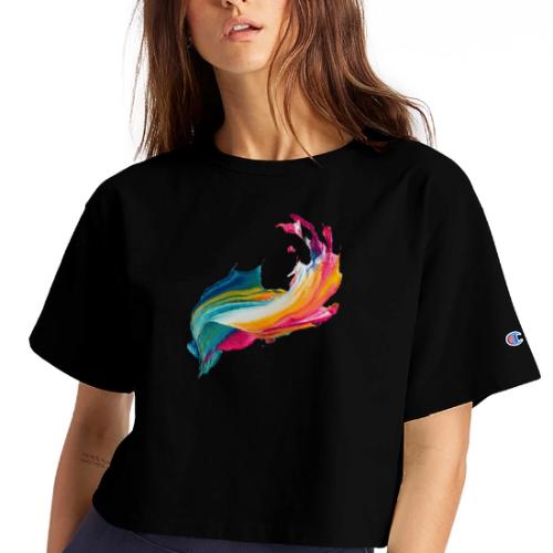 Spectrum Stream - Champion Women’s Cropped T-Shirt