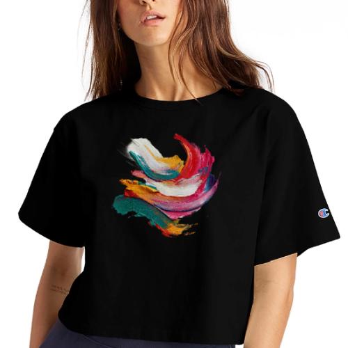 Colorful brushstrokes - Champion Women’s Cropped T-Shirt