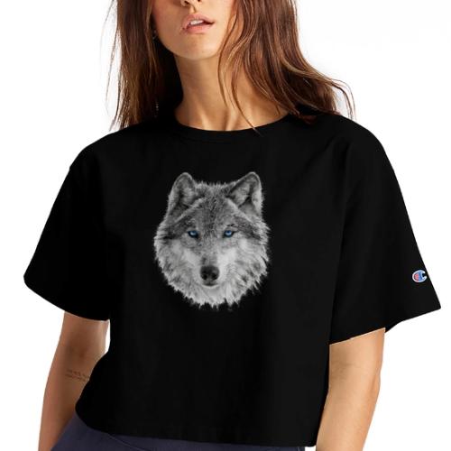 Frost-Eyed Alpha - Champion Women’s Cropped T-Shirt