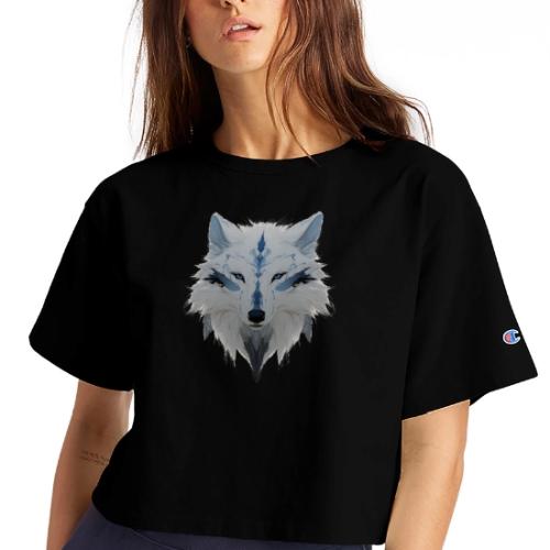 Ivory Grace Wolf - Champion Women’s Cropped T-Shirt