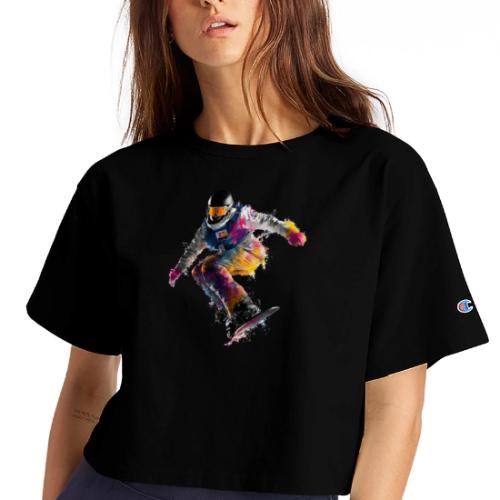 Snowboarding: Frozen Palette - Champion Women’s Cropped T-Shirt