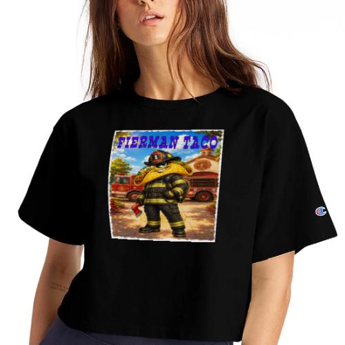 Fireman Taco - Champion Women’s Cropped T-Shirt