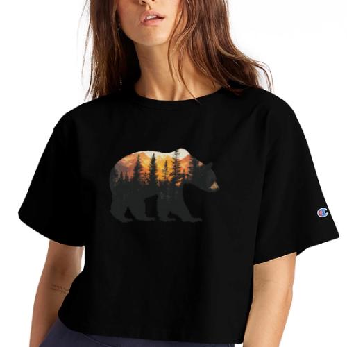 Bear: Sunset Guardian - Champion Women’s Cropped T-Shirt