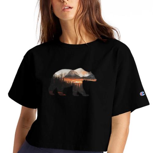 Canada Bear: fiery tones - Champion Women’s Cropped T-Shirt