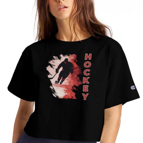 Hockey Fire - Champion Women’s Cropped T-Shirt