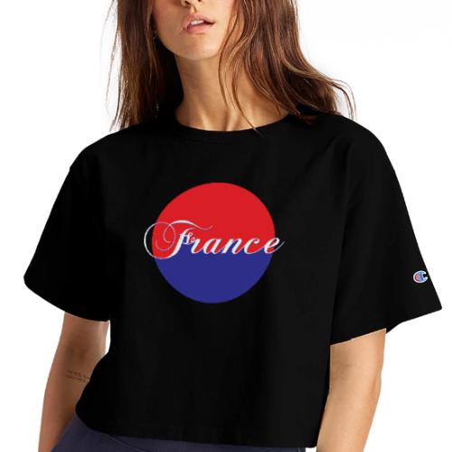 France Tricolore Circle - Champion Women’s Cropped T-Shirt