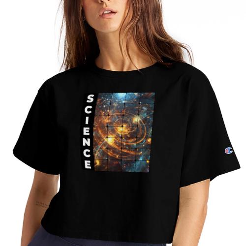 Golden Core of Science - Champion Women’s Cropped T-Shirt