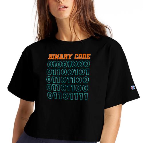Say Hello in Binary code - Champion Women’s Cropped T-Shirt