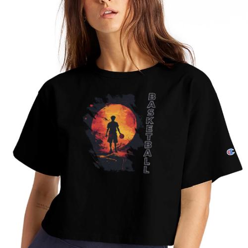 Basketball Blaze - Champion Women’s Cropped T-Shirt