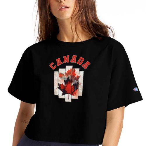 Heart of Canada Art - Champion Women’s Cropped T-Shirt