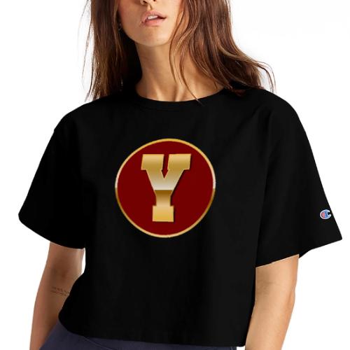 Letter Y – Capital Varsity Alphabet Monogram - Champion Women’s Cropped T-Shirt