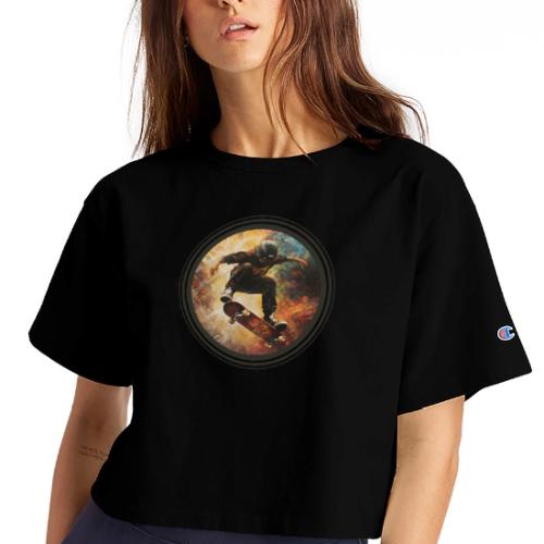 Skateboarding Flow - Champion Women’s Cropped T-Shirt