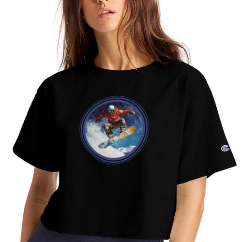 Snowboarding Rush - Champion Women’s Cropped T-Shirt