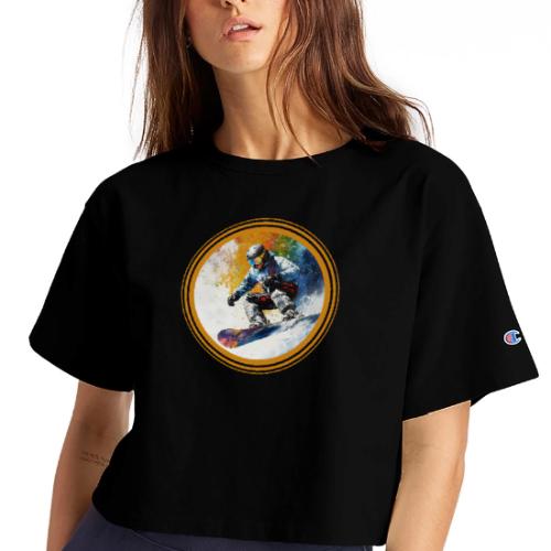 Snowboarding Dreams - Champion Women’s Cropped T-Shirt