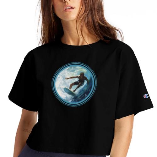 Surfing Freedom - Champion Women’s Cropped T-Shirt