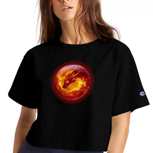Dragon Blaze - Champion Women’s Cropped T-Shirt