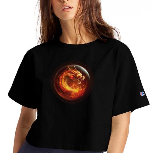 Shadow Dragon Rise - Champion Women’s Cropped T-Shirt