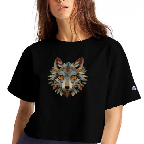 Spectrum Wolf Vision - Champion Women’s Cropped T-Shirt