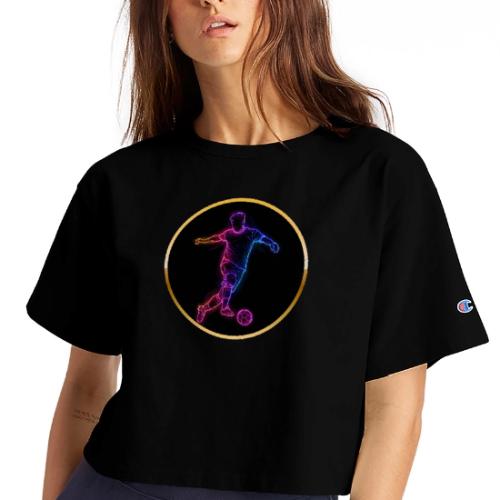 Neon Soccer Flow - Champion Women’s Cropped T-Shirt