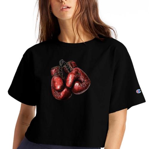 Legacy Boxing Gloves - Champion Women’s Cropped T-Shirt
