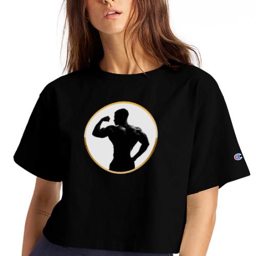 Bodybuilder: Classic Flex Emblem - Champion Women’s Cropped T-Shirt