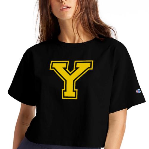 Letter Y – Capital Athletic Alphabet Monogram - Champion Women’s Cropped T-Shirt