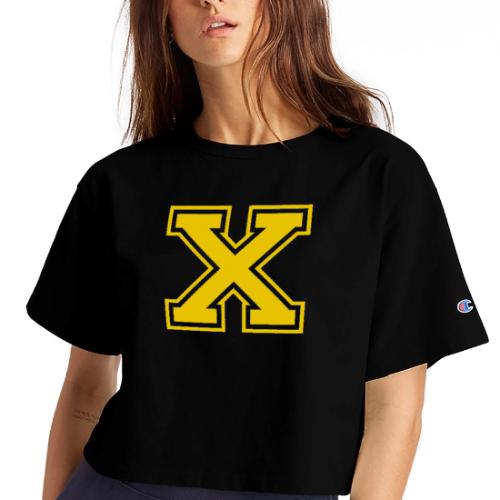 Letter X – Capital Athletic Alphabet Monogram - Champion Women’s Cropped T-Shirt
