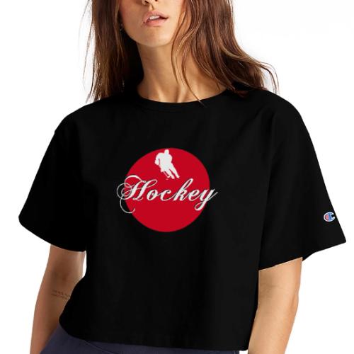 Hockey: Puck Zone - Champion Women’s Cropped T-Shirt