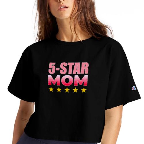Five Stars Mom - Champion Women’s Cropped T-Shirt