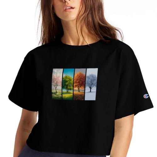 The four Seasons - Champion Women’s Cropped T-Shirt