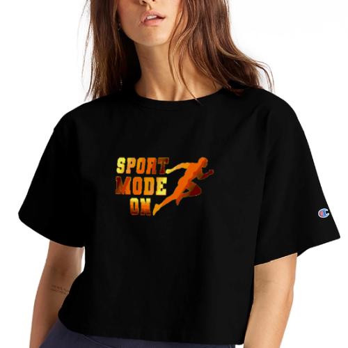 Sport Mode On - Champion Women’s Cropped T-Shirt