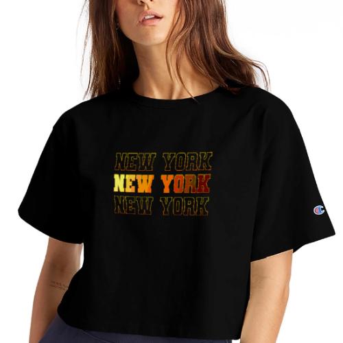New York Varsity Echo - Champion Women’s Cropped T-Shirt