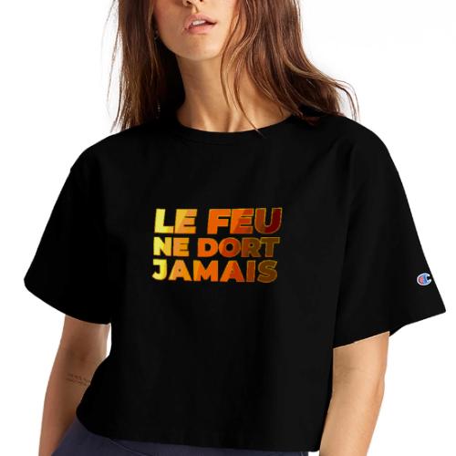 Fire never sleeps - Champion Women’s Cropped T-Shirt