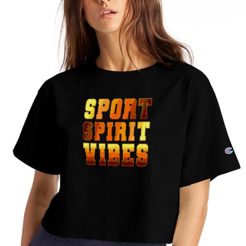 Sport Spirit Vibes Gradient - Champion Women’s Cropped T-Shirt