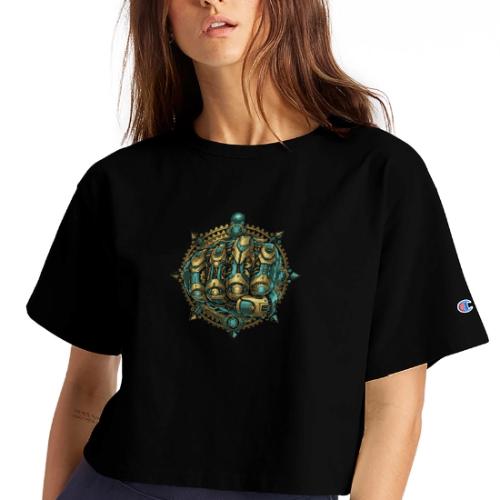 Cyberpunk Power Robot Hand - Champion Women’s Cropped T-Shirt