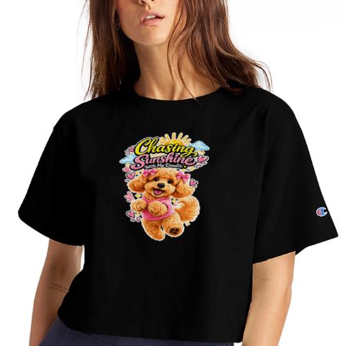 Chasing Sunshine With My Doodle - Champion Women’s Cropped T-Shirt