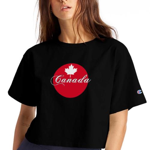 Canada in red and white - Champion Women’s Cropped T-Shirt