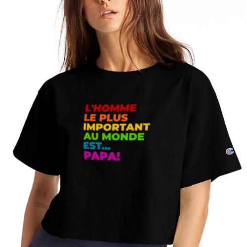 Dad: The Most Precious Man in the World - Champion Women’s Cropped T-Shirt