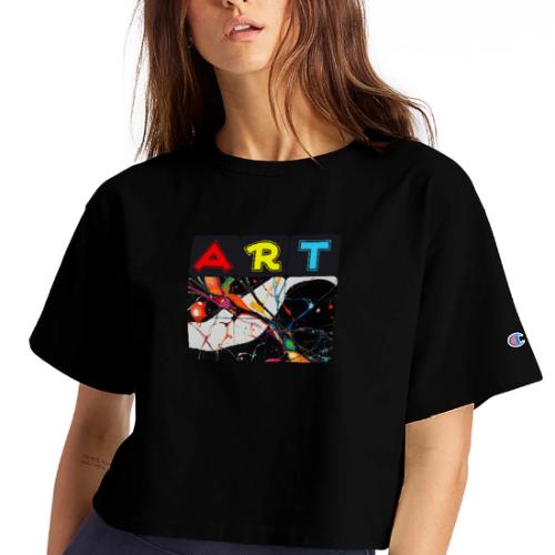 Art in Motion: Color Unleashed - Champion Women’s Cropped T-Shirt