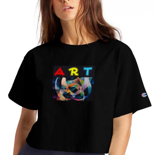 Art of Stripes and Shades - Champion Women’s Cropped T-Shirt