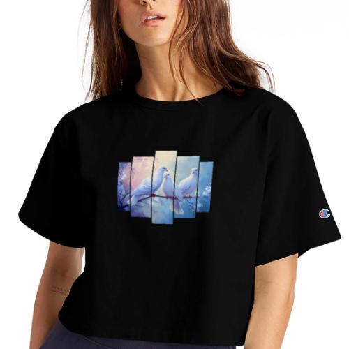 Symbols of Peace and Serenity - Champion Women’s Cropped T-Shirt