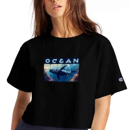 Ocean: Majestic Deep - Champion Women’s Cropped T-Shirt