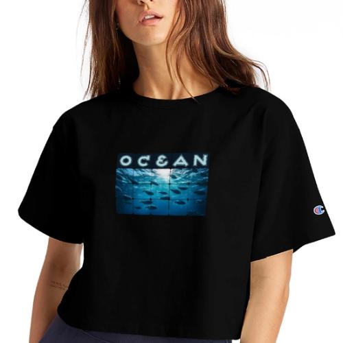 Ocean: Silver Tide - Champion Women’s Cropped T-Shirt