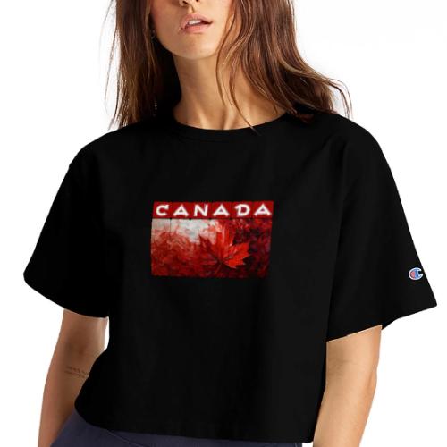 Canada Painted Pride - Champion Women’s Cropped T-Shirt