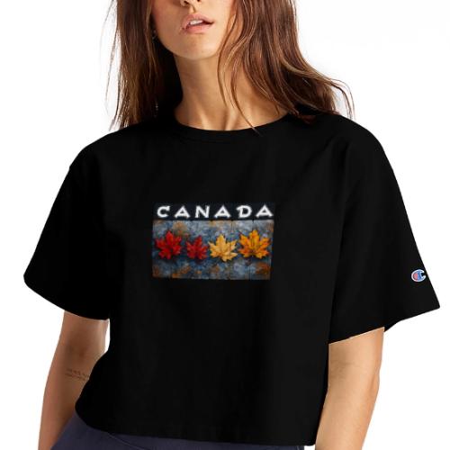Colorful Canada Style - Champion Women’s Cropped T-Shirt