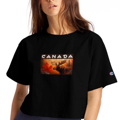 True North Canada - Champion Women’s Cropped T-Shirt
