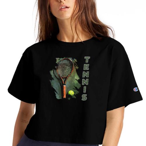 Tennis Precision Strike - Champion Women’s Cropped T-Shirt