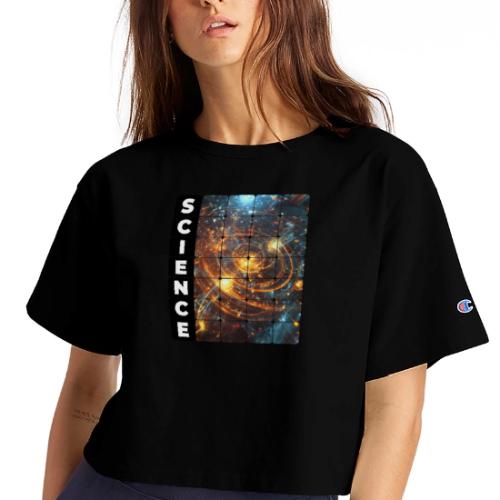 Golden Core of Science - Champion Women’s Cropped T-Shirt